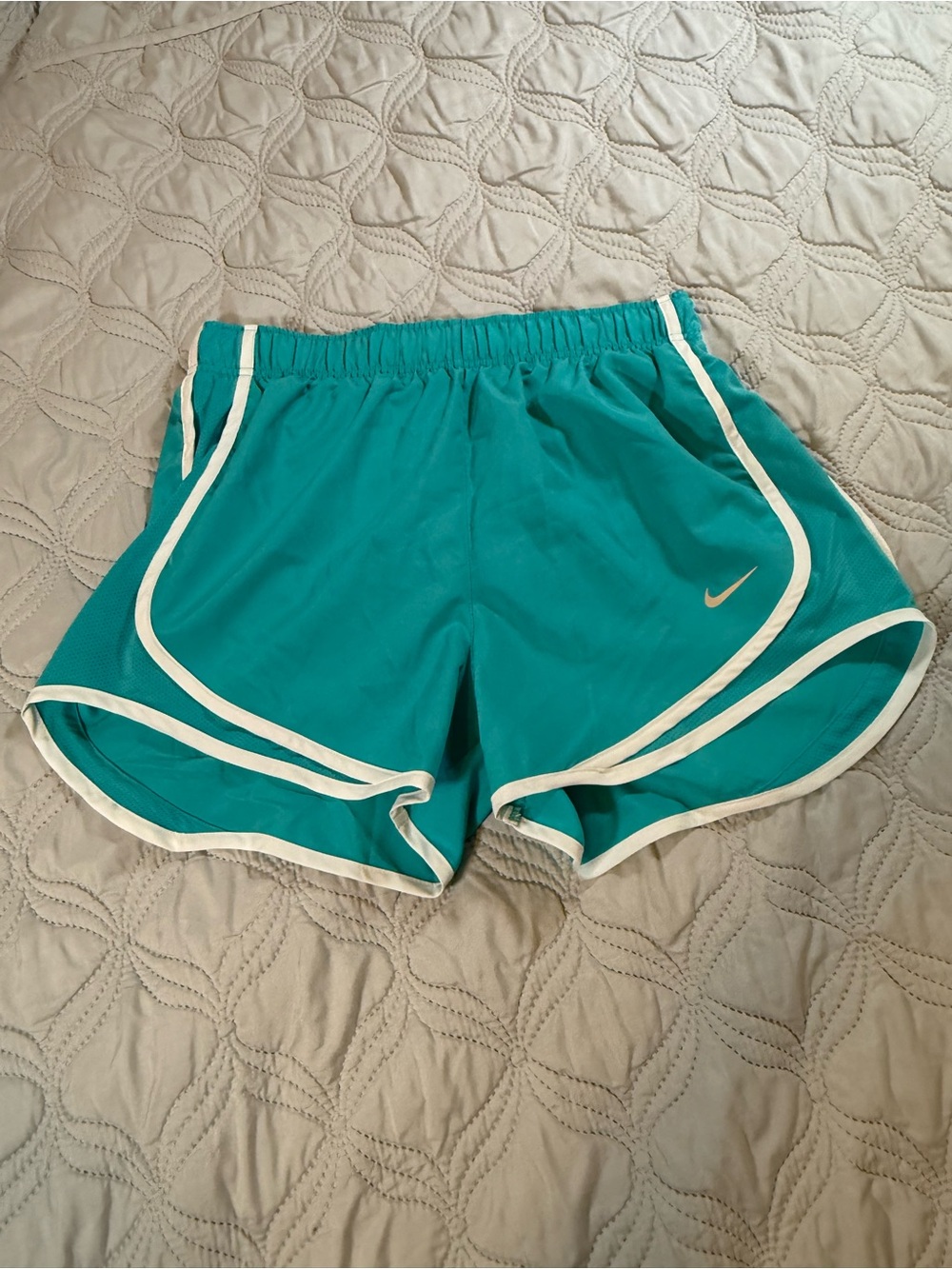 Nike Tempo Dri-FIT‎ Running Shorts Turquoise White Size Small
